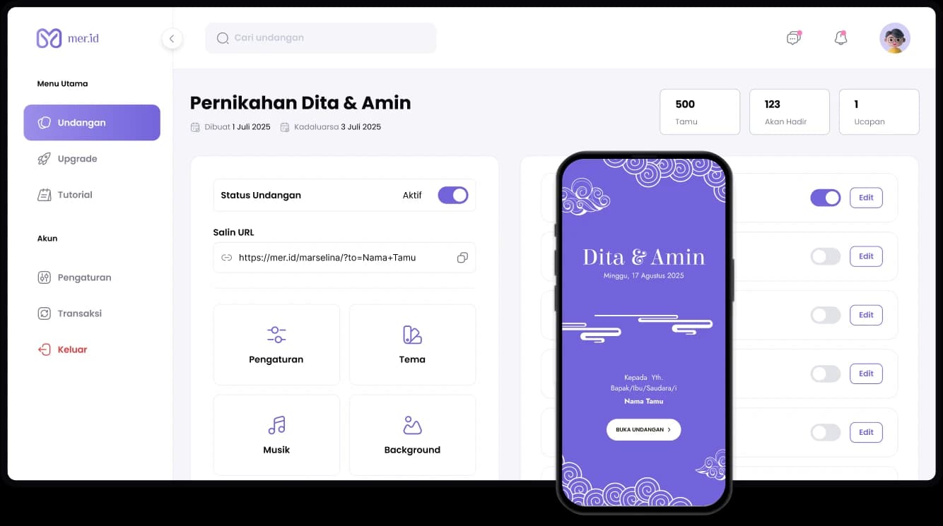 Ilustrasi pernikahan digital